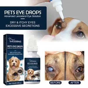 Pet Eye Drops for Cats and Dogs, Remove Tear Stains, Relieve Eye Itching, Cleansing Eye Drops