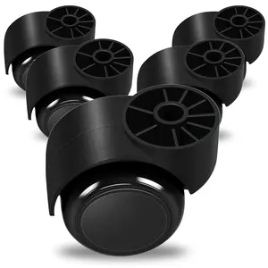 2 Inch Black Silent Office Chair Wheels Replacement - Stemless Casters for Furniture, 5Pcs/Pack MDZDN