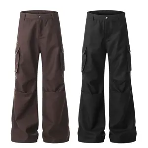 LooseWorkwearWide-LegFlaredPantsMen'sNicheDesignParatrooperCasualTrousers