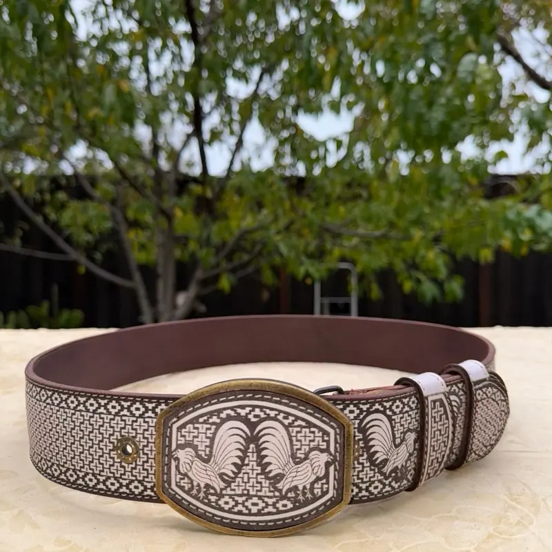 Men’s belts/cinto corte láser de gallos