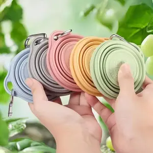 Silicone Foldable Travel Cup Set with Lid & Strap, Portable Drinking Mug for Camping Hiking Office Home Use, Durable Reusable Design, Travel Coffee Mugs