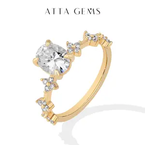 Round Cut 1.0ct/Oval Cut 1.5ct D VVS1 Color Lab-Created Moissanite Ring Jewelry for Women S925 Sterling Silver Engagement Wedding Classic Rings Lady's Gift Luxury R300