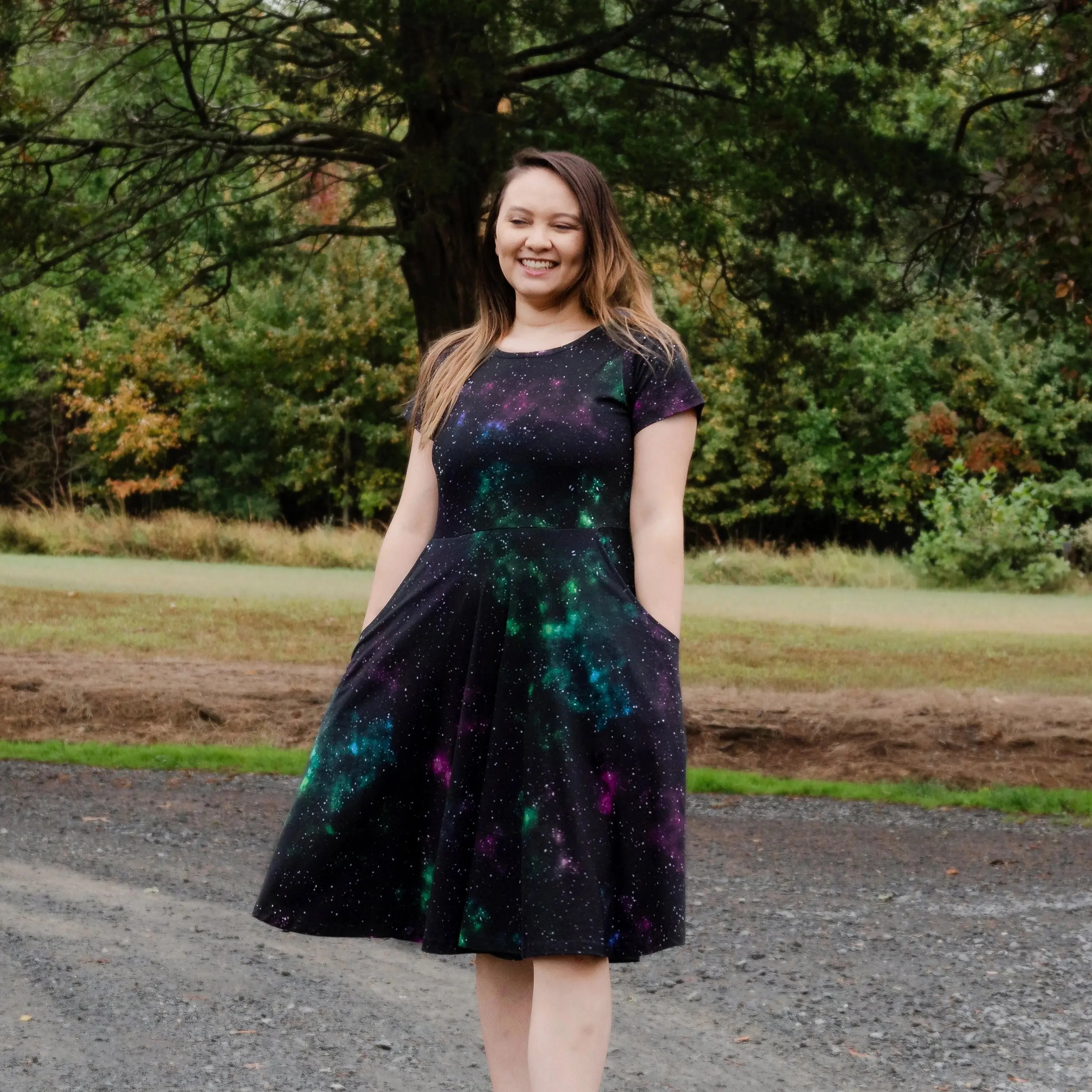 Nebula Petite Twirl Dress with Pockets