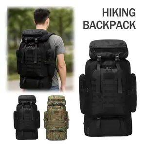 80L Hiking Backpack for Men, Waterproof Lightweight Camping Backpack, Military Rucksack with Molle, 3-Day Assault Pack for Travel, Climbing, Outdoor Sports