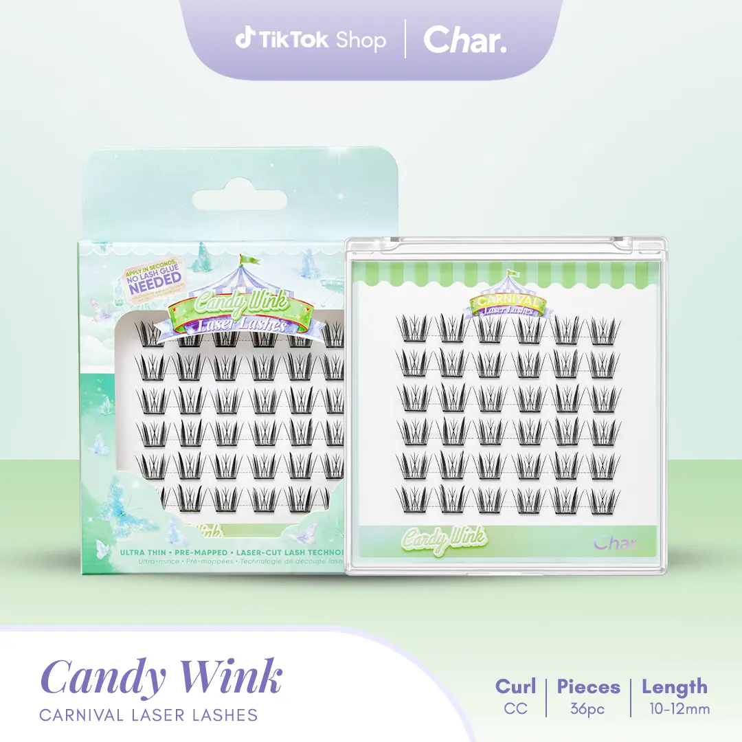 Candy Wink - Pre-Glued Lashes, Laser-cut Technology CC-Curl 10 - 12 mm