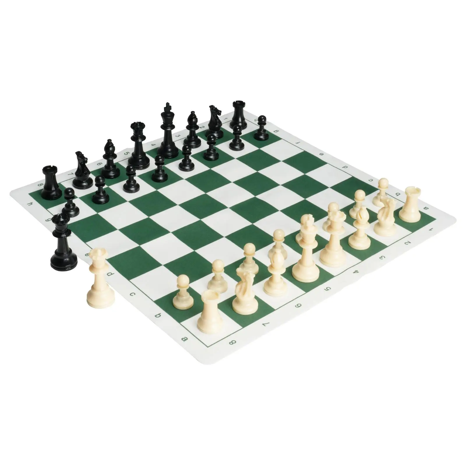 【SummerFinds】VEVOR Tournament Chess Set,  , 20 Inch Roll-Up Beginner Chess Board, Foldable Silicone Chess Game with Plastic Weighted Chess Pieces & Storage Bag, Portable Travel Chess Board Gift for Family