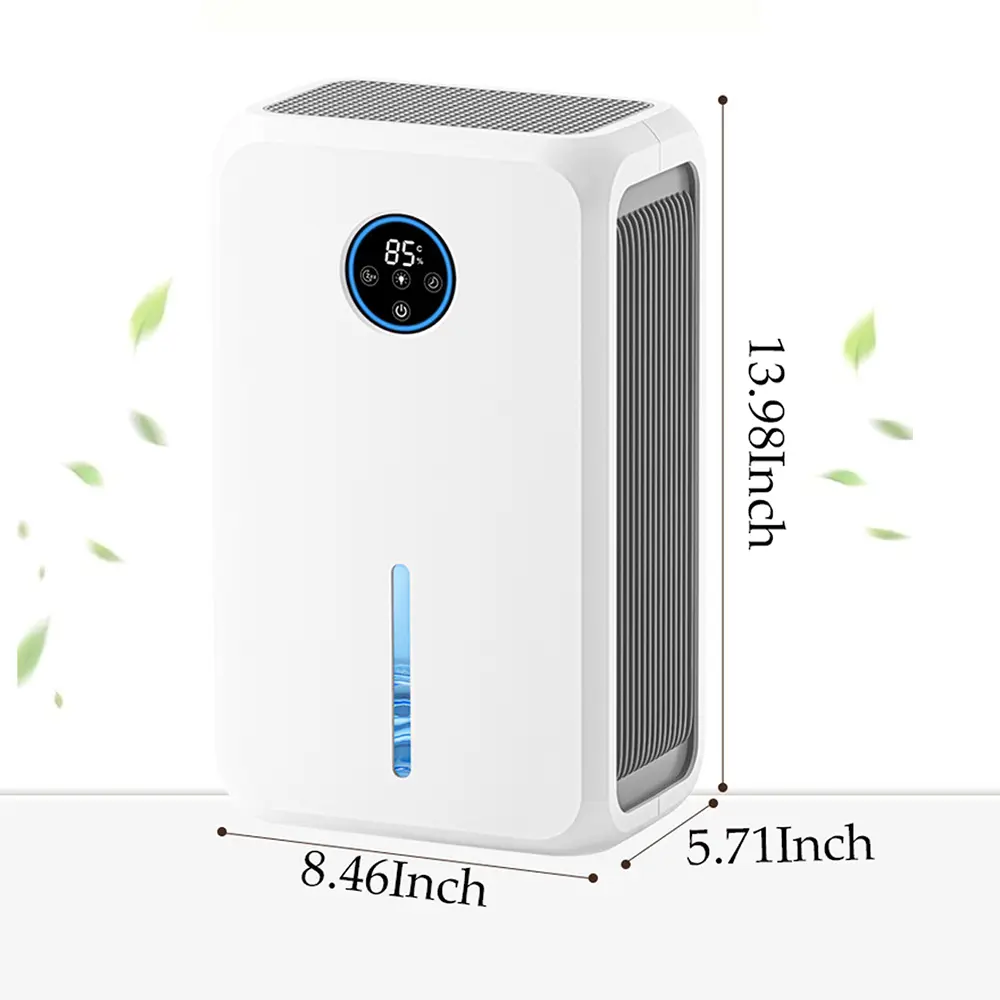 Household Dehumidifier - Energy Star Portable Unit, 1500 Sq.Ft Large Capacity, Energy Efficient, Powerful Moisture Removal, Humidity Control with Drain Hose for Basement, Bedroom (Dehumidifiers for Home, For Household, Indoor Use)