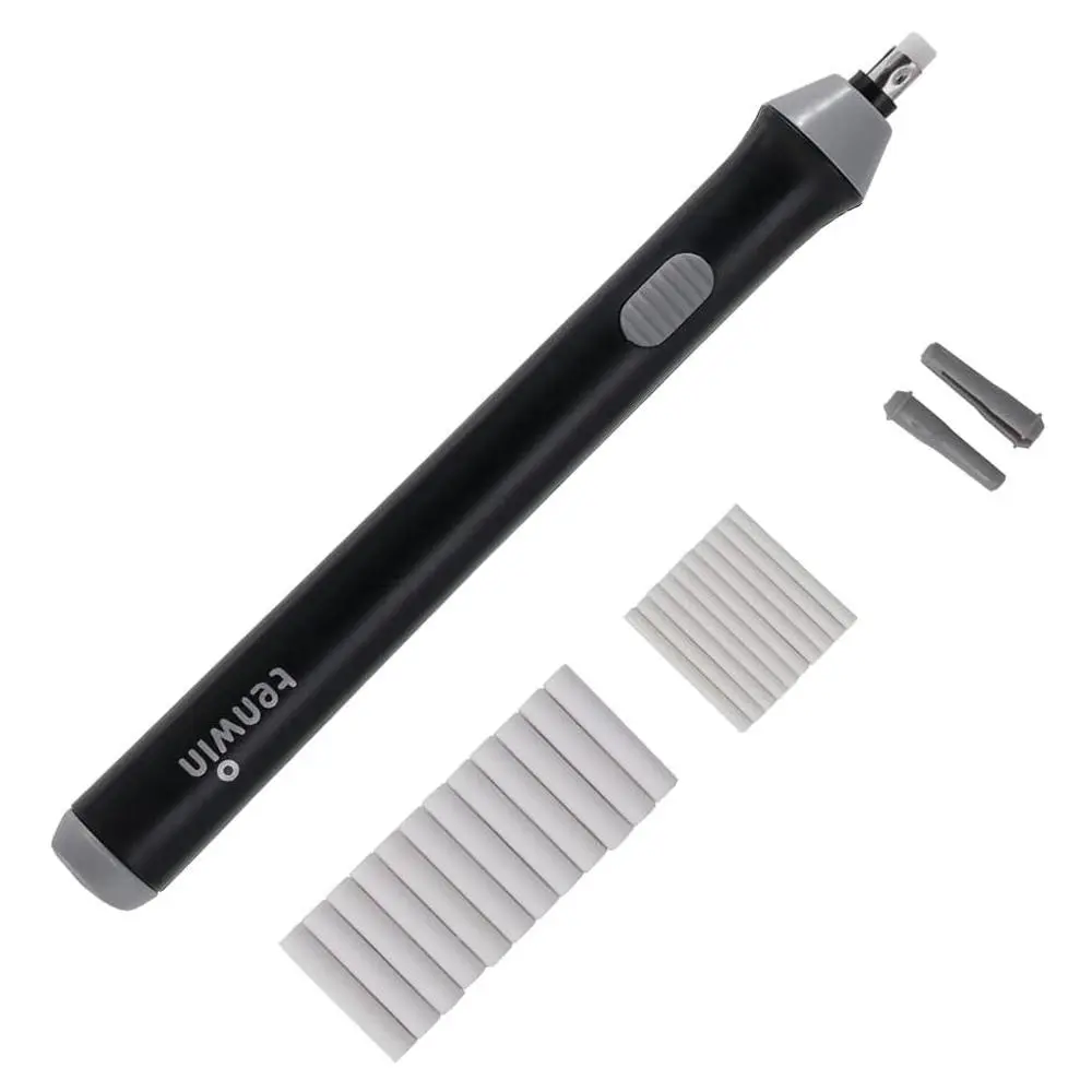 Electric Eraser, Battery Operated Automatic Portable Eraser Pen with 22pcs Replacement Eraser Head, Electric Pencil Eraser for Sketching Pencils Drafting Drawing Graphite(without Battery)