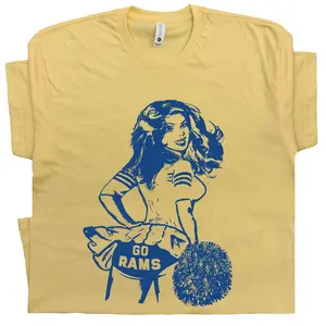 Go Rams Tshirt Vintage Football Tshirt Retro Rams Cheerleader Tshirt Cool Tshirts Vintage Graphic Tshirt Alternative Jersey Logo