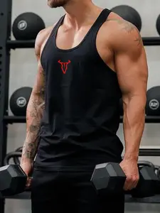 Men's Muscle-Fit Gym Tank Top, Breathable Sleeveless Workout Shirt, Deep U-Neck Stringer Bodybuilding Top, One Piece Multiple Wears, Perfect for Weightlifting, Fitness Training & Daily Casual Wear, Workout Apparel, Athletic Activewear