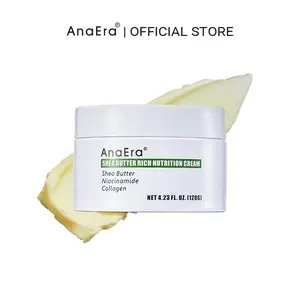 AnaEra Shea Butter & Squalane Nutrition Cream | Yellow Butter Cream Moisturizer for Dry & Sensitive Skin, 72hr Lasting Hydration, For Face & Body, Non-Sticky, Gentle for Infants, Moisture Barrier Repair, Family Cream, Mothersdaygift, 6.76 fl.oz.