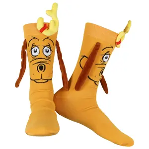 Dr. Seuss The Grinch Socks Men's Max Costume Design Adult Mid-Calf Crew Socks 1-Pair Fits Shoe Size 8-12