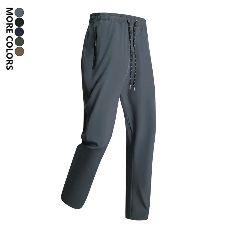 Men’s solid-color athletic pants with a drawstring elastic waistband and zippered pockets — casual, stylish, suitable for running, jogging, and outdoor activities; breathable, quick-drying, fashionable athletic pants,Summervibes