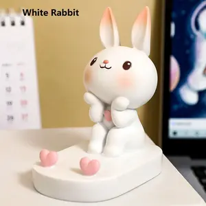 Cute Cartoon Rabbit Phone Stand, Phone Holder Design, Creative Desk Organizer Gift for Women & Girls, Office Decorative Accessory for Home & Party Use