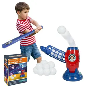 Kids' Automatic T-Ball Baseball Play Set - Astronaut-Themed Outdoor Sports Toy for Children Development, Keeps Kids Off Devices