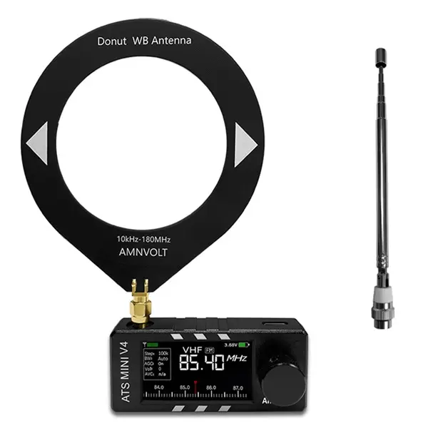 Aluminium Portable Full-Band DSP Radio (V4B Version) - Automatic DSP Chip, ABS Housing, ATS Si4732 Stereo Audio, High-Impedance Headphone Amplifier, 360° Antenna, 3000 mAh Battery, Type-C Charging, H.J. Berndt Firmware Support