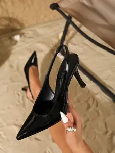 Women's Fashionable Solid Color Slingback Heels, Elegant Pointed Toe High Heels for Party, Daily Clothing Decor for Women & Girls, Elegant Party Shoes