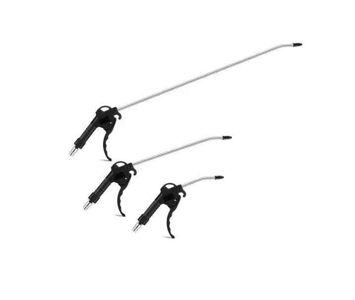3-Piece Adjustable Spray Gun Tips Set (B210) - 4", 12", 20" Sizes, Durable Nylon Construction, Insulated Nylon Body, 90 psi, for Industrial Use Spray Guns