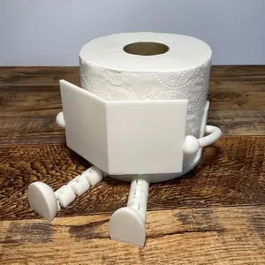 Toilet Paper Holder - A 3D Printed Reading Companion Roll Holder Decoration Piece with a Novel Design