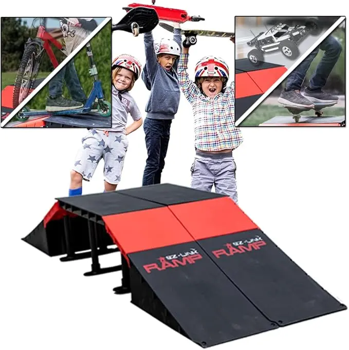 PLATPORTS Skate Ramp, Skateboard Ramp, BMX, Bike Ramps for Kids Ages 6-12, Kicker Ramp, Skateboard Ramps for Kids Ages 6-12