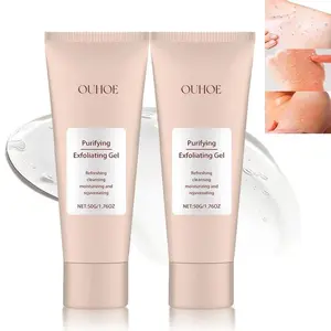OUHOE Alcohol-Free Cherry Enzymes Solid Gel Facial Cleanser (1Pack 100ml) - Gel-Type, Brightening, C-Vitamin, Cherry-Infused Purifying Exfoliator, Pore Cleanser, Skin Repair & Comfort, Suitable for All Skin Types, Adults' Skincare Gift, Gel-Type Facial Cl