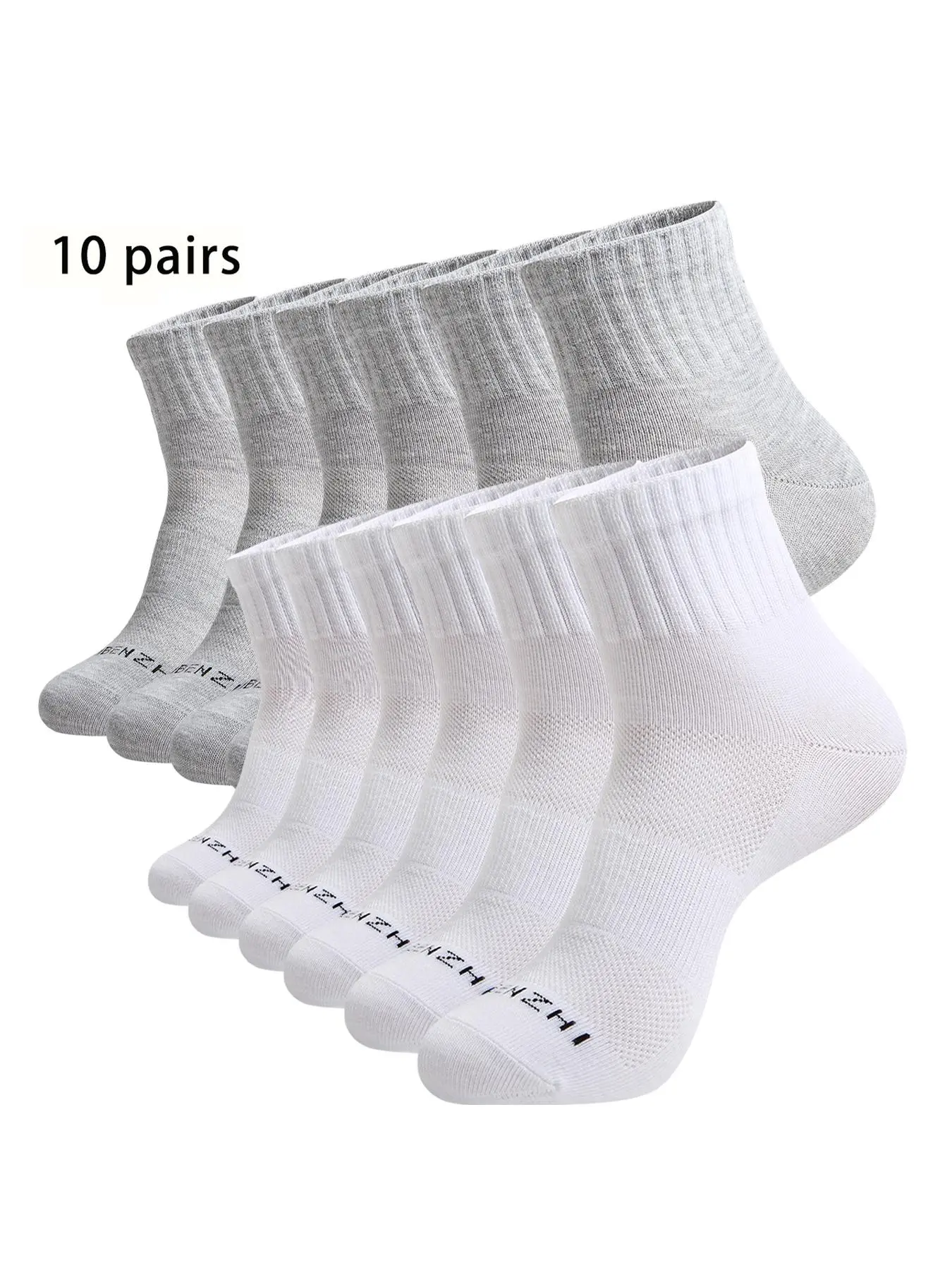 Women's Letter Pattern Crew Socks, Casual Comfy Breathable Minimalist Sports Socks for Daily Wear, Women's Socks for All Seasons, Casual Knit Socks