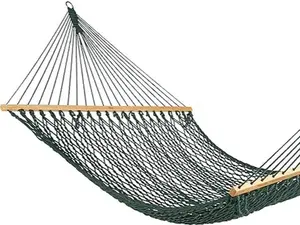 Bliss Hammocks Cotton Rope Hammock W/ Spreader Bar, 60-in. Wide, 450 Lb. Capacity (Green)