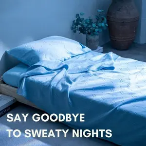 HILU Bluvet | Summer Sleeping Duvet | Eco Cooling Fiber & Coolweev Tech Hypoallergenic | Self-Cleaning for Restless Nights