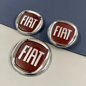 ABS Electroplated Car Badge Stickers Car Logo Refit For FIAT 500 Ducato Panda Grande Punto Tipo Abarth Pulse Strada 600 500L Mobi Doblo Fullback Freemont Toro Qubo Fiorino Aege