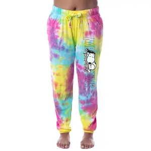 Peanuts Womens' Snoopy Nap Time Character Comic Sleep Jogger Pajama Pants