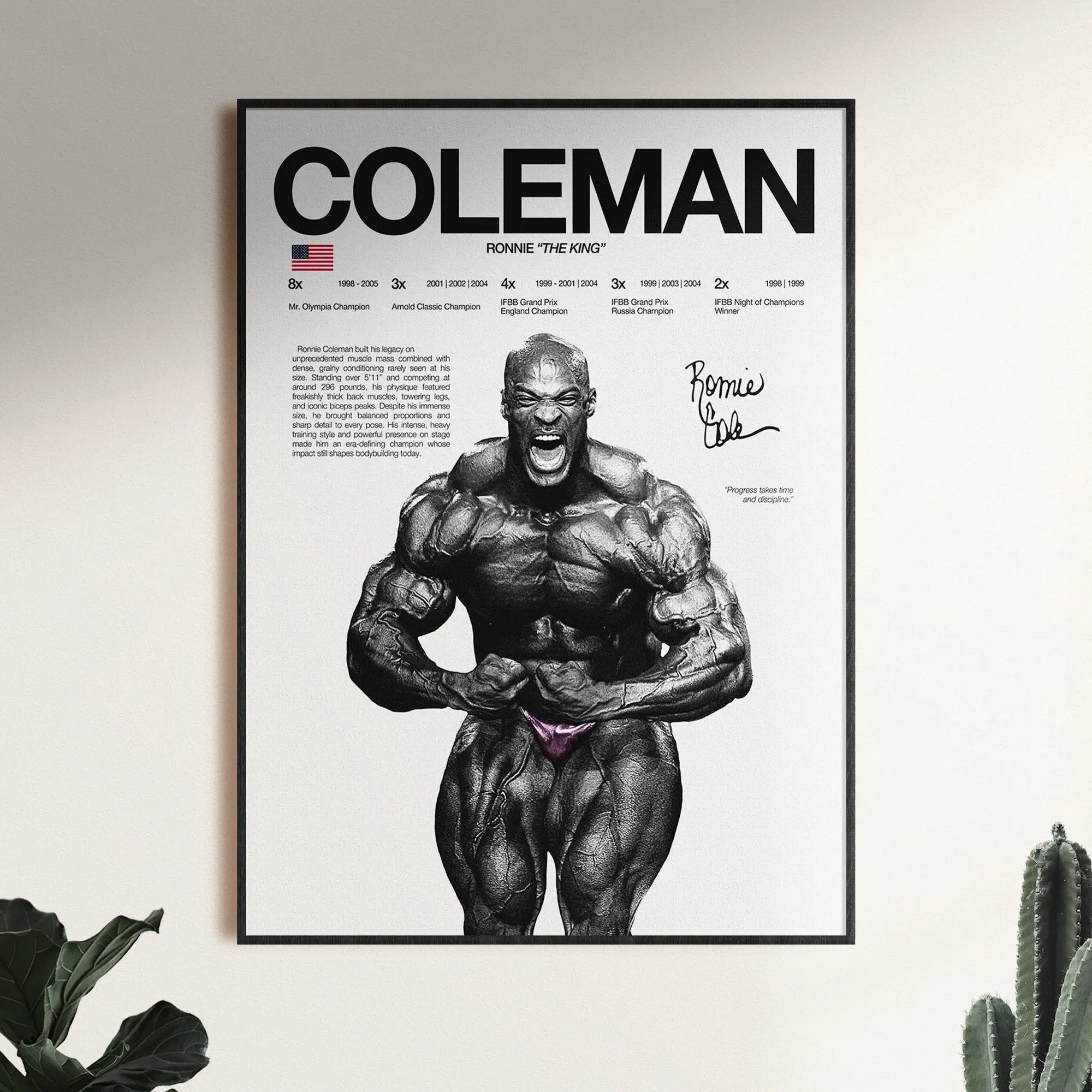 Ronnie Coleman Poster, Bodybuilding Wall Print, Mr Olympia Poster, Bodybuilder Digital Print, Gym Fitness Motivation Decor Gift, Gym Art( Unframed- Print Only )