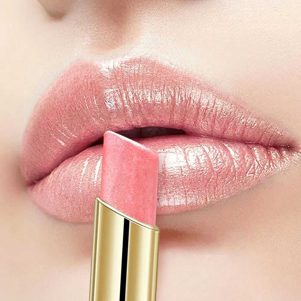 Huasurv Shiny Moisturizing Lip Balm, Lipgloss, Metallic Glitter Lipstick, Long-Lasting Shine, Party Wedding Makeup, Hs3560-102, Glossy, Cosmetic