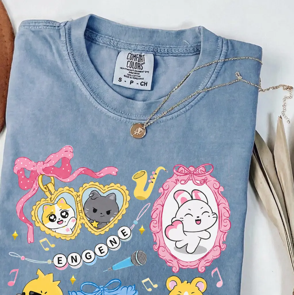 Comfort Colors OT7 Tee, 2026 Engene Graphic Shirt, Fan Girl Outfits, Festival Top, En Boy Kpop Tour Apparel Everyday
