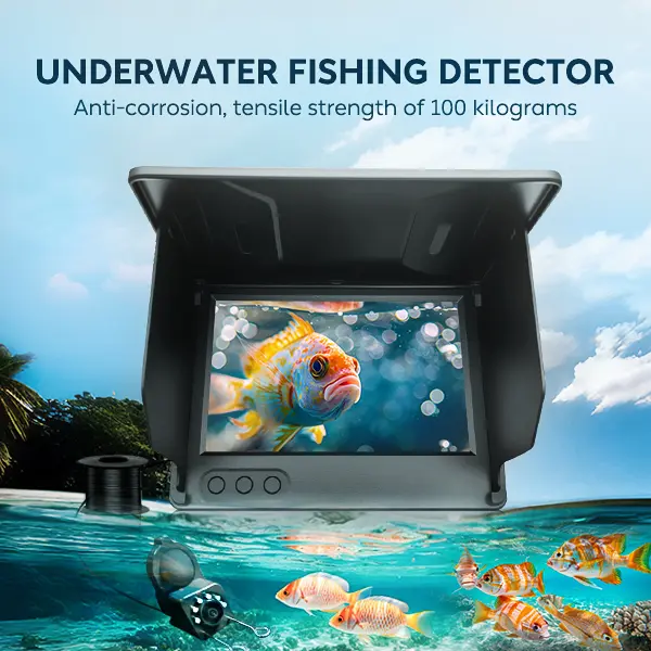 XHJ Visual Fish Finder - 4.3-in HD 1080p Color Screen, 49-ft Line Length, Engaging Tool for Kids and Adults, Ideal for Wild Fishing, Outdoor Fishing Equipment for Sports & Water Sports Boating