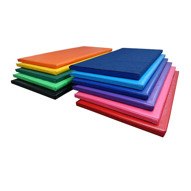 Tumbl Trak Build-A-Mat Unisex Gymnastics Exercise Mat - Gymnastics Equipment for Cheerleading, 2ft x 4ft Size, Rainbow Colors, Knife-Coated Vinyl, Velcro Tabs, Customizable Panels, EVA, Wipe Clean, Modular Layout, Developmental Skills Support