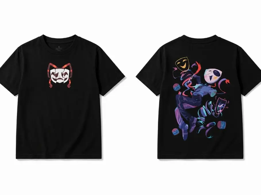 Unisex Oversized Graphic T-Shirt - Jester Carnival Character Casual Streetwear Top
