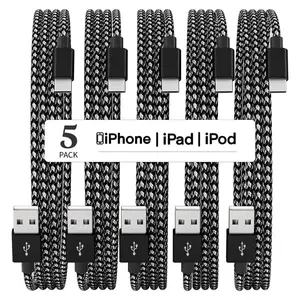 5-Pack 10FT USB A to C Cable Set | Nylon Braided Charging Cords Compatible with iPhone, iPad, Samsung Galaxy & Google Pixel, USB Charging, ≤36V Operating Voltage, 10-20W Power Output