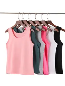 Women's Four-Season 6-Piece Underwear Set, Lightweight Casual Slim Fit, Soft Fabric, Fitted Sleeveless Tank Tops, All Seasons Wear, Comfortable and Stylish