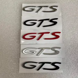 GTS Letter Emblem Badge Decal Sticker for Porsche 718 Boxer Carrera Cayman Targa 911 Cayenne Turbo Macan Panamera Taycan Spyder Logo Rear Bumper Tailgate