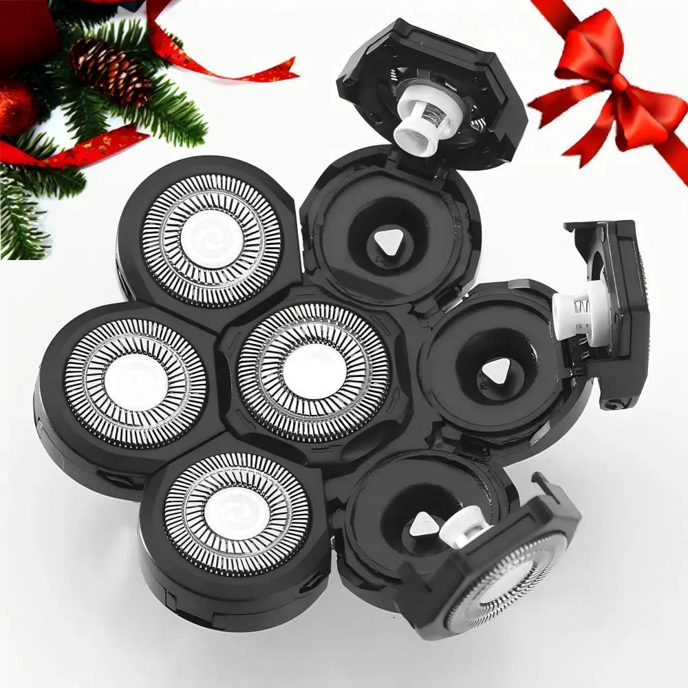 7-blade Replaceable Electric Shaver Head, Universal Fit 6 In 1 Beard Trimmer Head, Men's Beard Shaver Replacement Accessories, Shaving Accessories, Shaver Attachments, High Efficiency, Close Shaves, Durable Abs Material