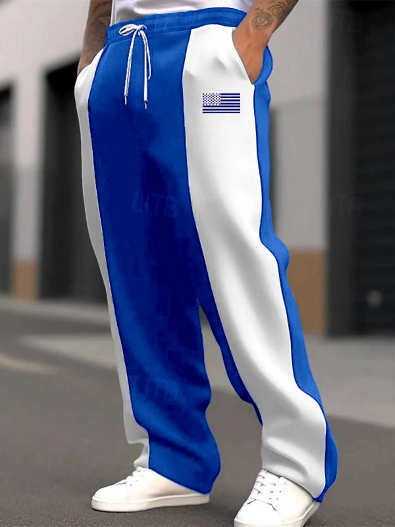 Men's Regular Fit Colorblock Print Sweatpants, Casual Comfy Breathable Jogger Pants for Daily Wear, Men's Casual Sporty Trousers for All Seasons, Casual Sports Pants, Casual Sports Bottoms
