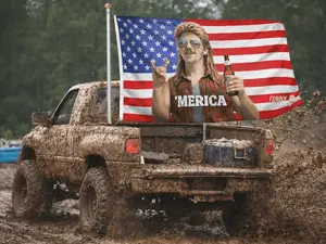 ’MERICA Mullet Man American Flag – Funny Patriotic Truck, Garage & Mud Muddin Flag – Perfect Gift Freedom Lovers Funny Flag tapestry banners mens