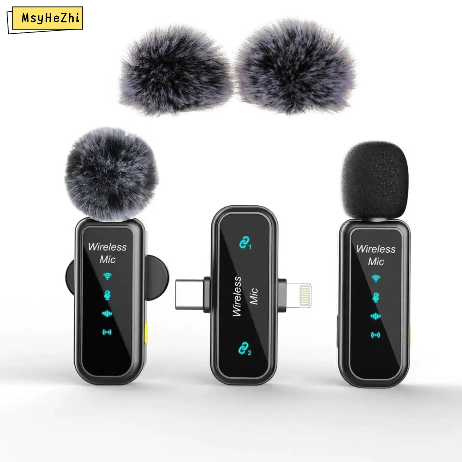 Microphone TikTok Live Video Microphone for Filming Long-distance wireless Bluetooth connection Wireless lapel microphone is used for recording, singing, shooting videos, and live streaming to reduce noise.mini microphone Headset Charging tiktokshopspring