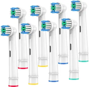 Replacement Toothbrush Heads Compatible with Oral B Braun,8 Pack Professional Electric Brush Heads for Oral B Replacement Heads Refill Pro 500/1000/1500/3000/3757/5000/7000/7500/8000