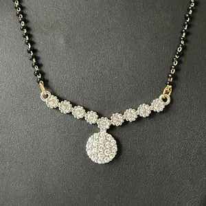 Heart shaped diamond  mini Mangalsutra/ beautiful necklace to add your collection