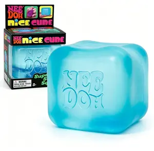 Needoh Nice Cube Polygon Ice Block Malt Syrup Stress Relief Toy Super Solid Squish Fun for Kids 2.36 inches