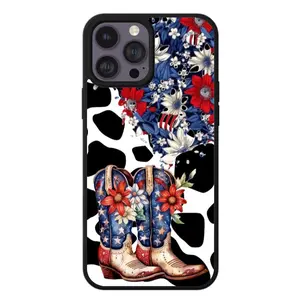 Red White and Blue Cowgirl Boots Phone Case  Accessories Durable Shockproof