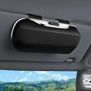 Car Sun Visor Glasses Holder, Portable Car Sun Visor Glasses Case, Universal Car Interior Accessories for All Glasses Storage, Car Storage Organizer, Car Interior Organizers
