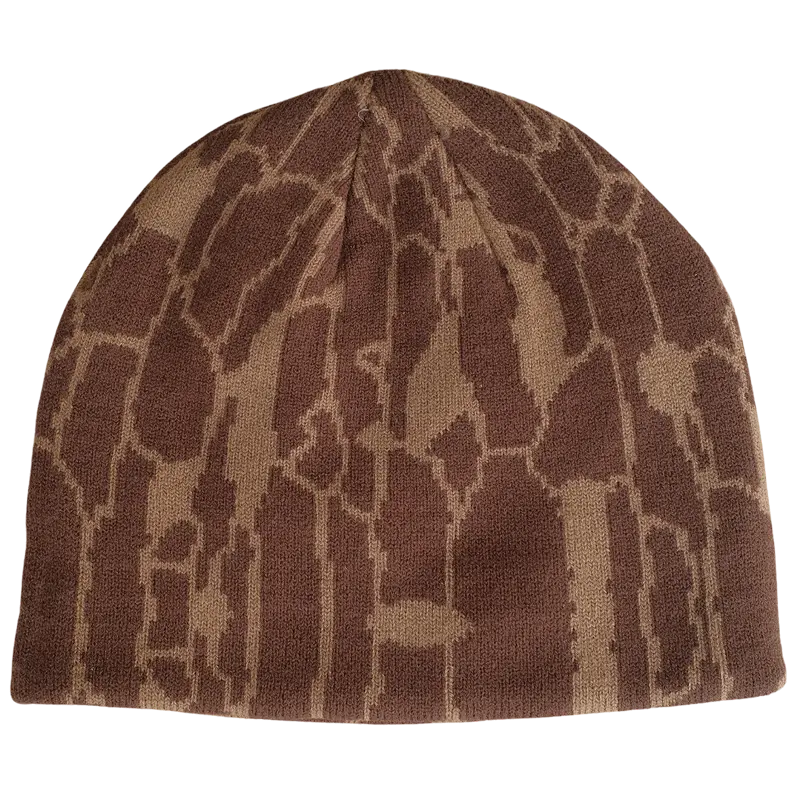 Tree Bark Skull Cap in Brown