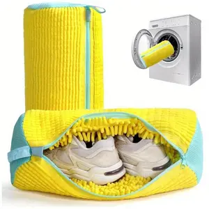 Shoes Laundry Bag Keep Shoes Clean, 1 Pcs Set - Shoe Wash Bag for Washing Machine, 360° Wrap Shoe Washing Bag for Sneakers, Boots & Delicate Footwear, Reusable Shoe Cleaning Bag